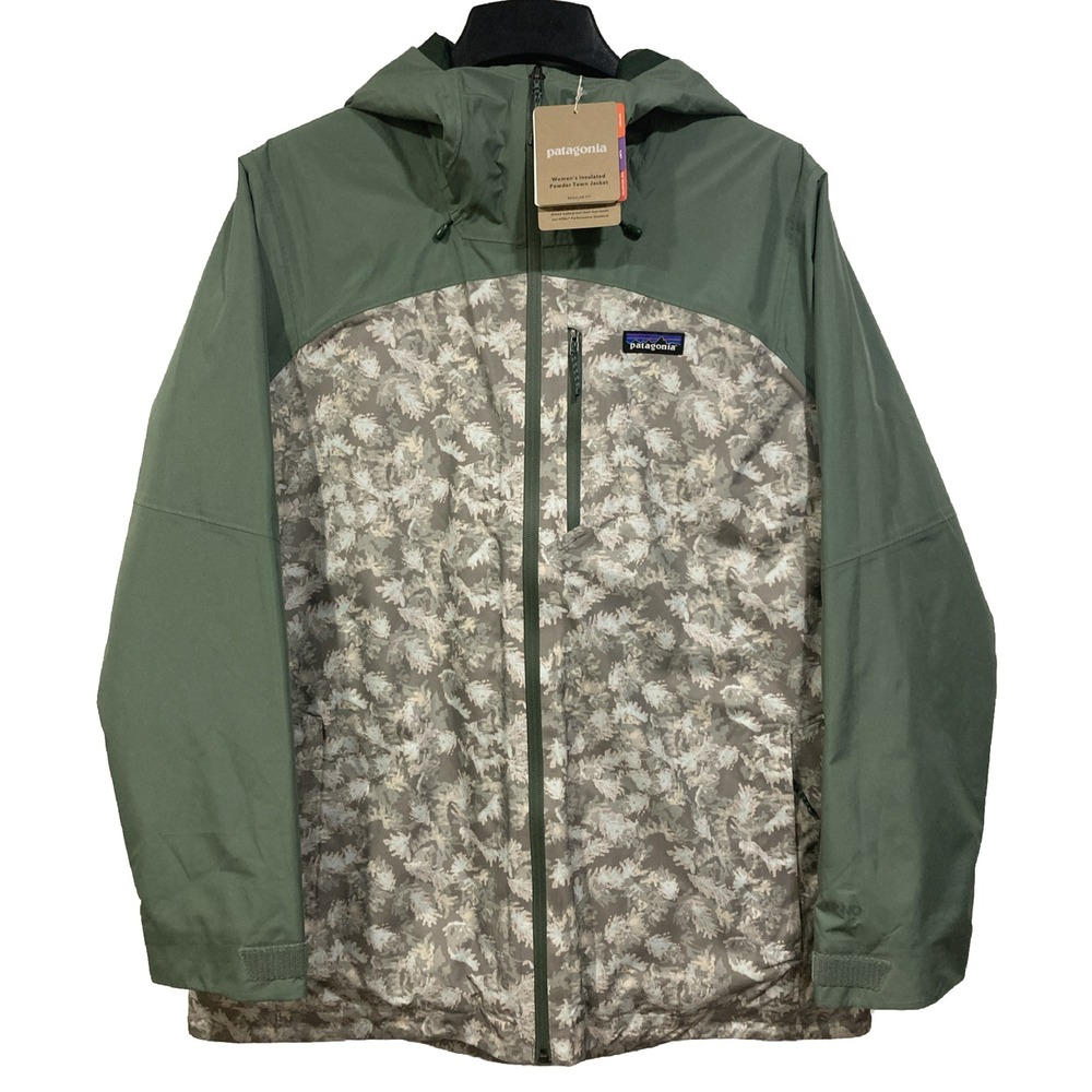 Patagonia Insulated Powder Town Jacket Hemlock Green Women's XS Ski Snowboard‎